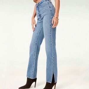 Good American Denim Good Boy Split Hem Straight Leg Jeans Womens Plus Size 15